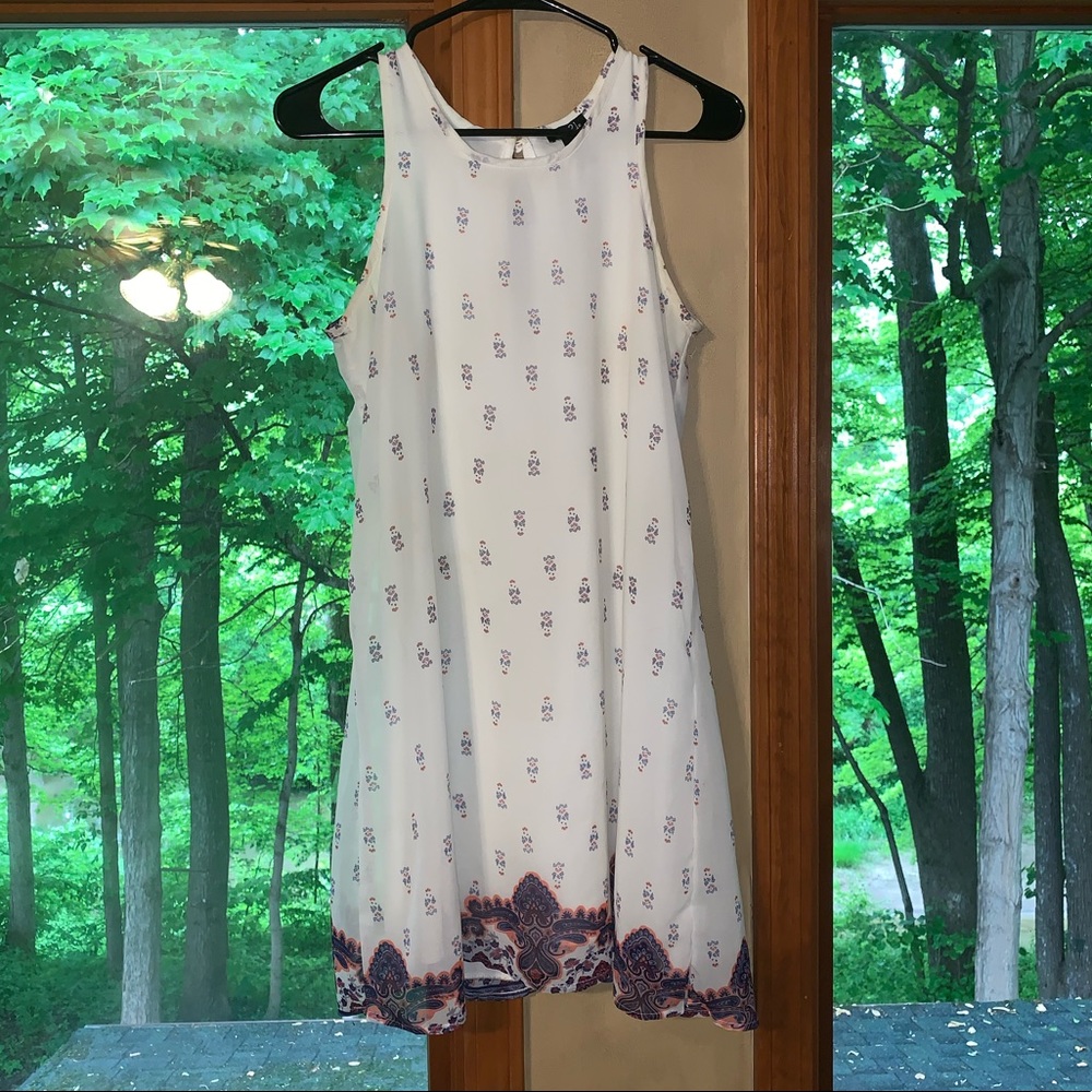 White & Purple Summer Dress